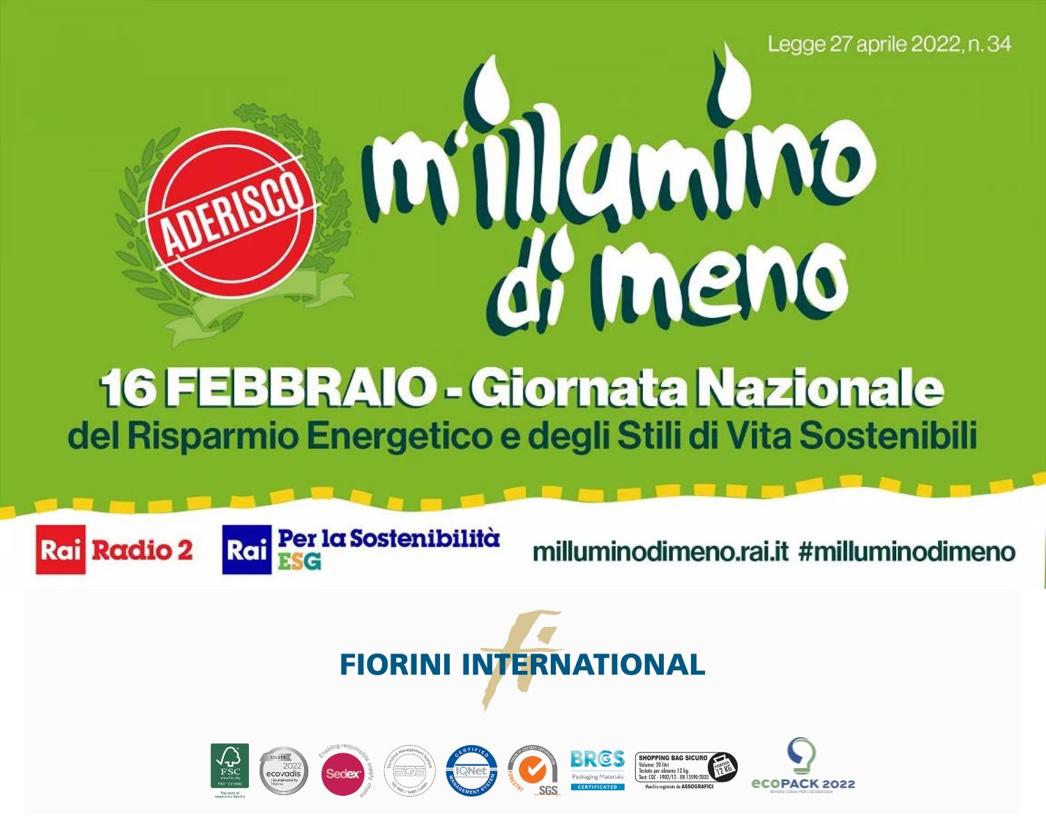 Fiorini International join M'illumino di meno