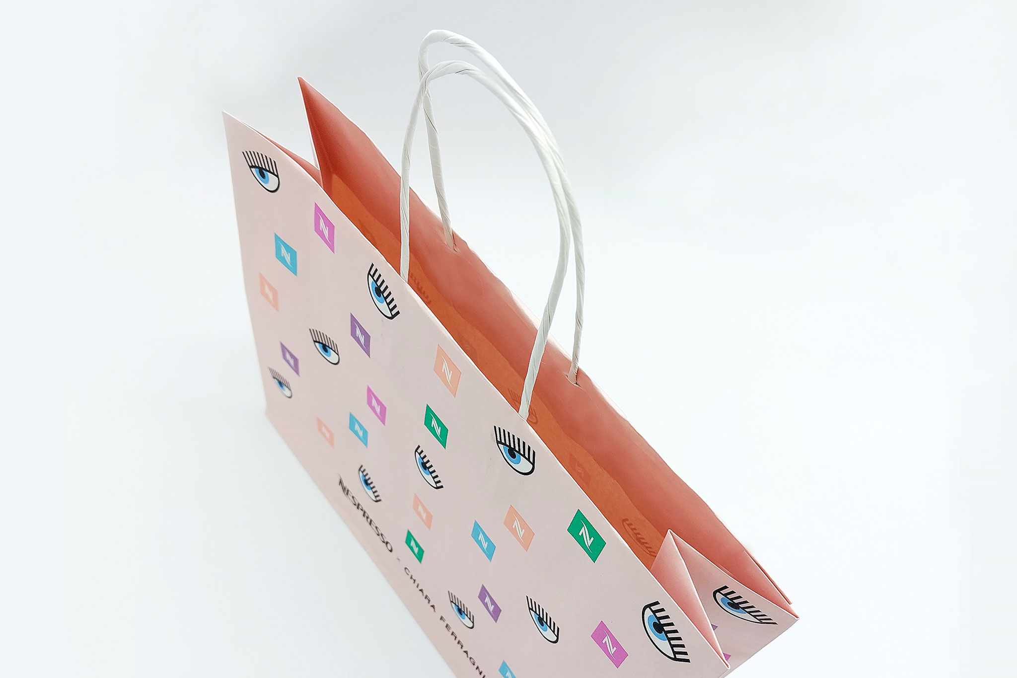 Paper Shopping bag fiorini international for Nespresso Chiara Ferragni