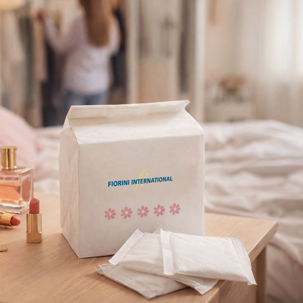 Fiorini International paper wicket bag for personal care and feminine pads